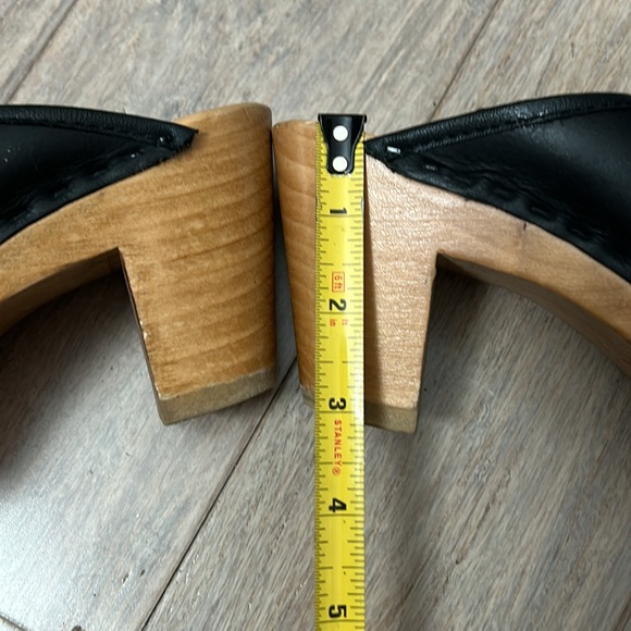 NO. 6 STORE Wooden Leather CLOGS with Tassels Size 37 handmade by Sven - Picture 13 of 16